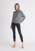 Paisie Asymmetric Button Slit Jumper in Grey